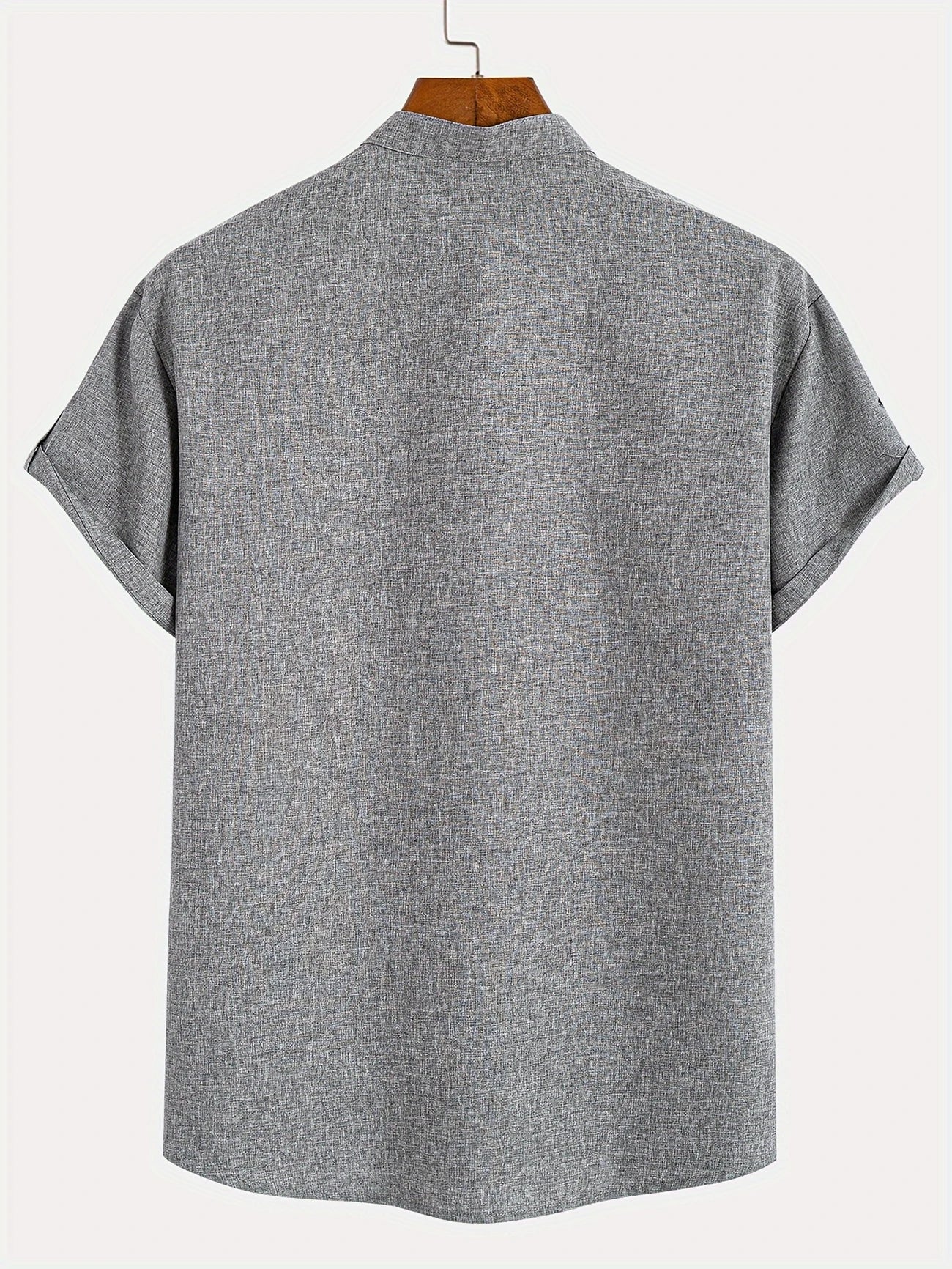 Leblanc™ | Elegant Kortärmd Skjorta med Ståkrage