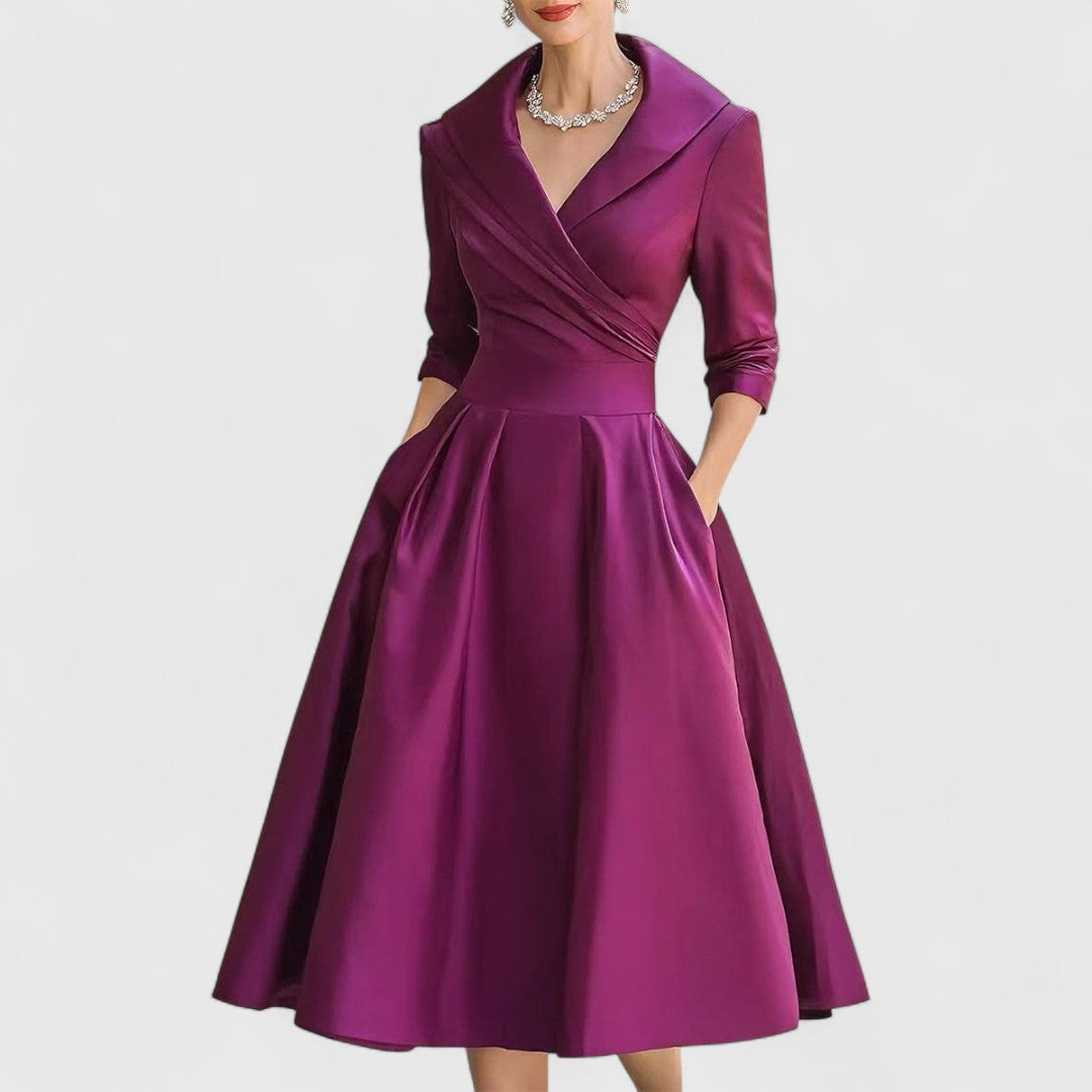 Magdalena - Elegant Midi Klänning