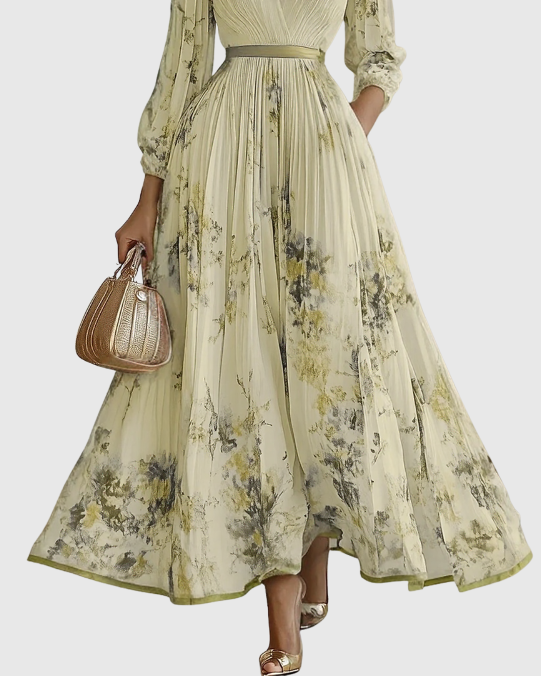 Zuzanna - Elegant Maxi Klänning med Volanger