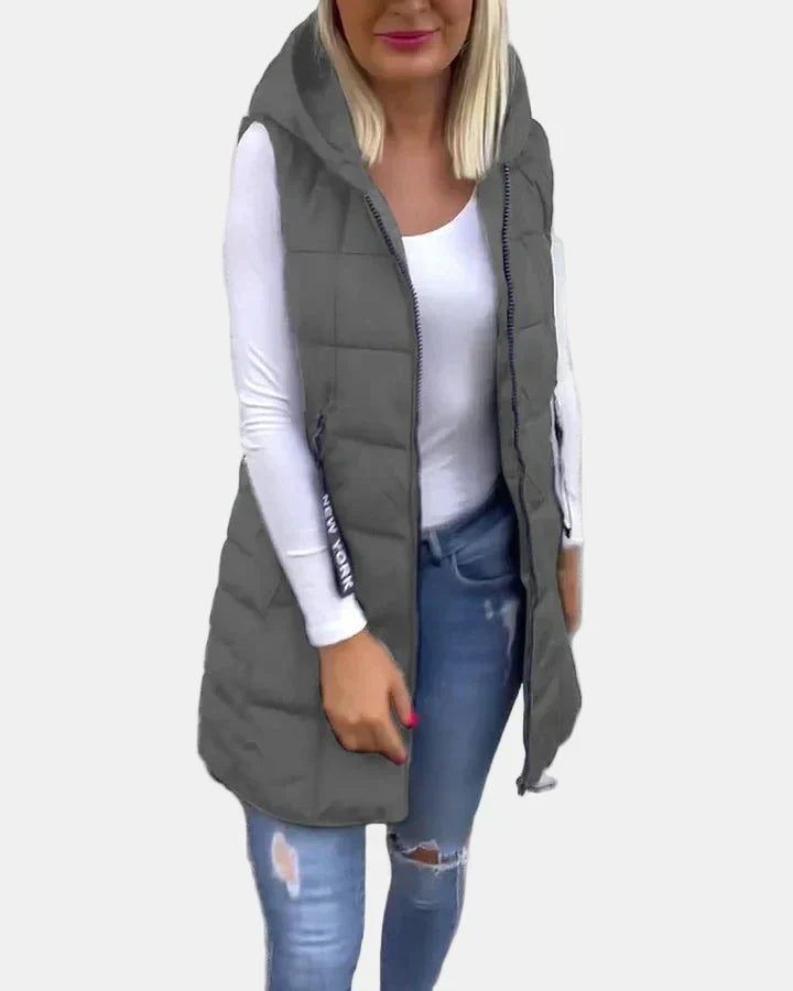 Solene | Ärmlös Vadderad Kappa