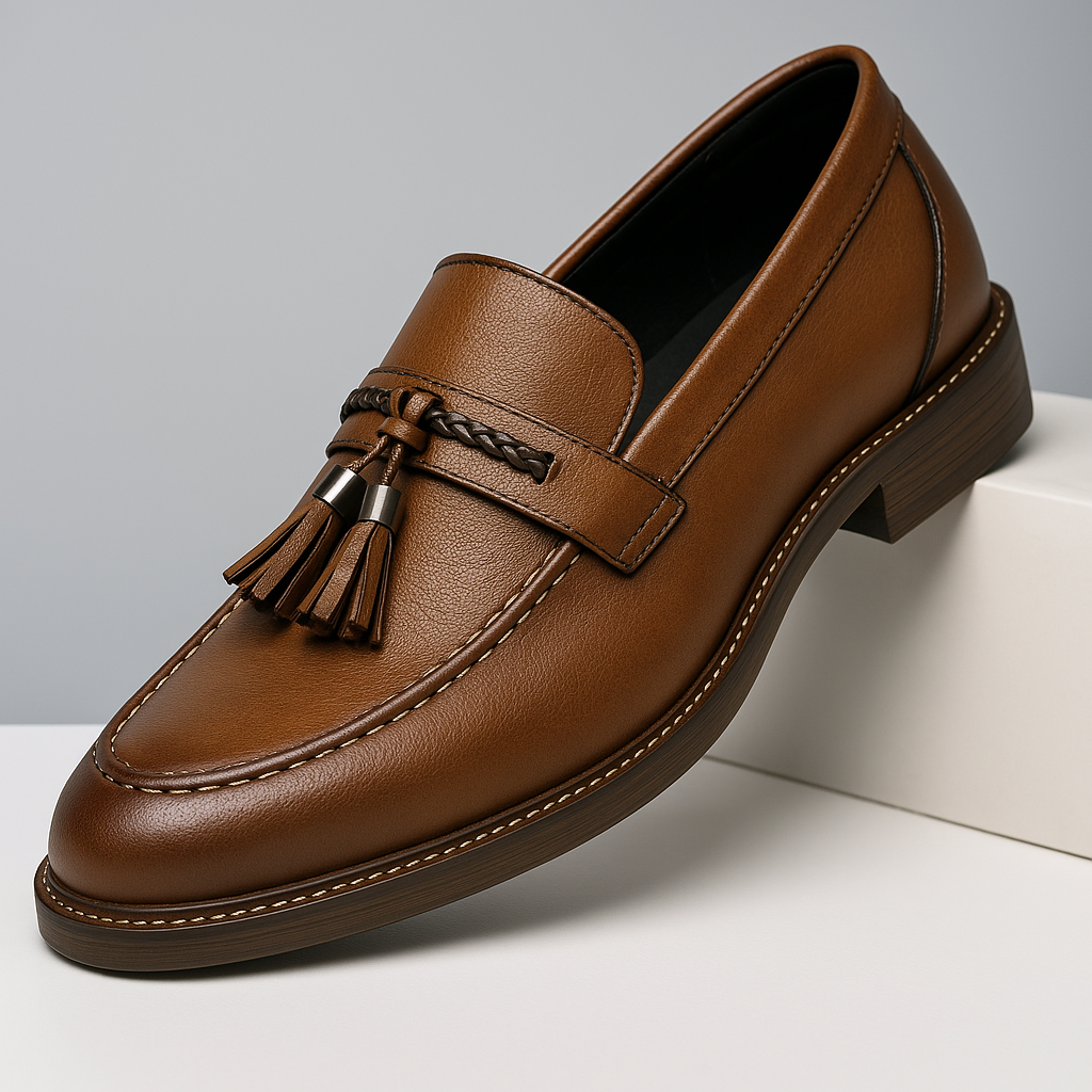 Läder Tofs Loafers