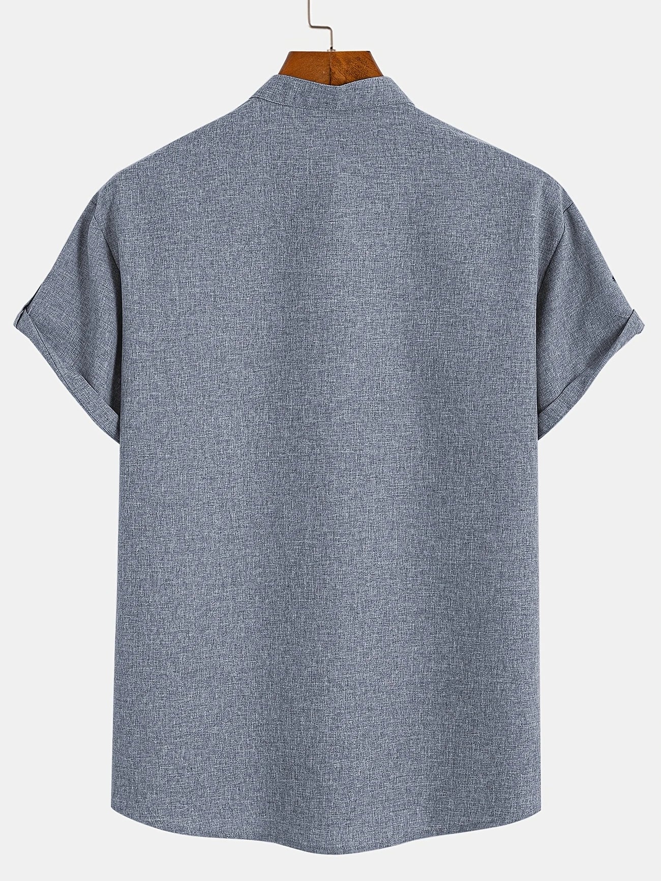 Leblanc™ | Elegant Kortärmd Skjorta med Ståkrage