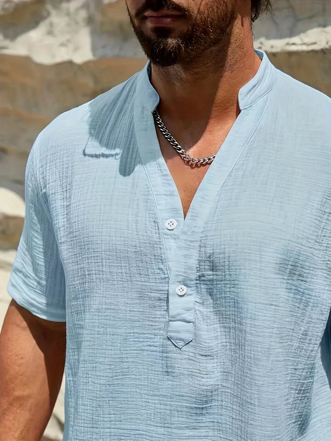 Leblanc™ | Chemise d’été élégante à col montant