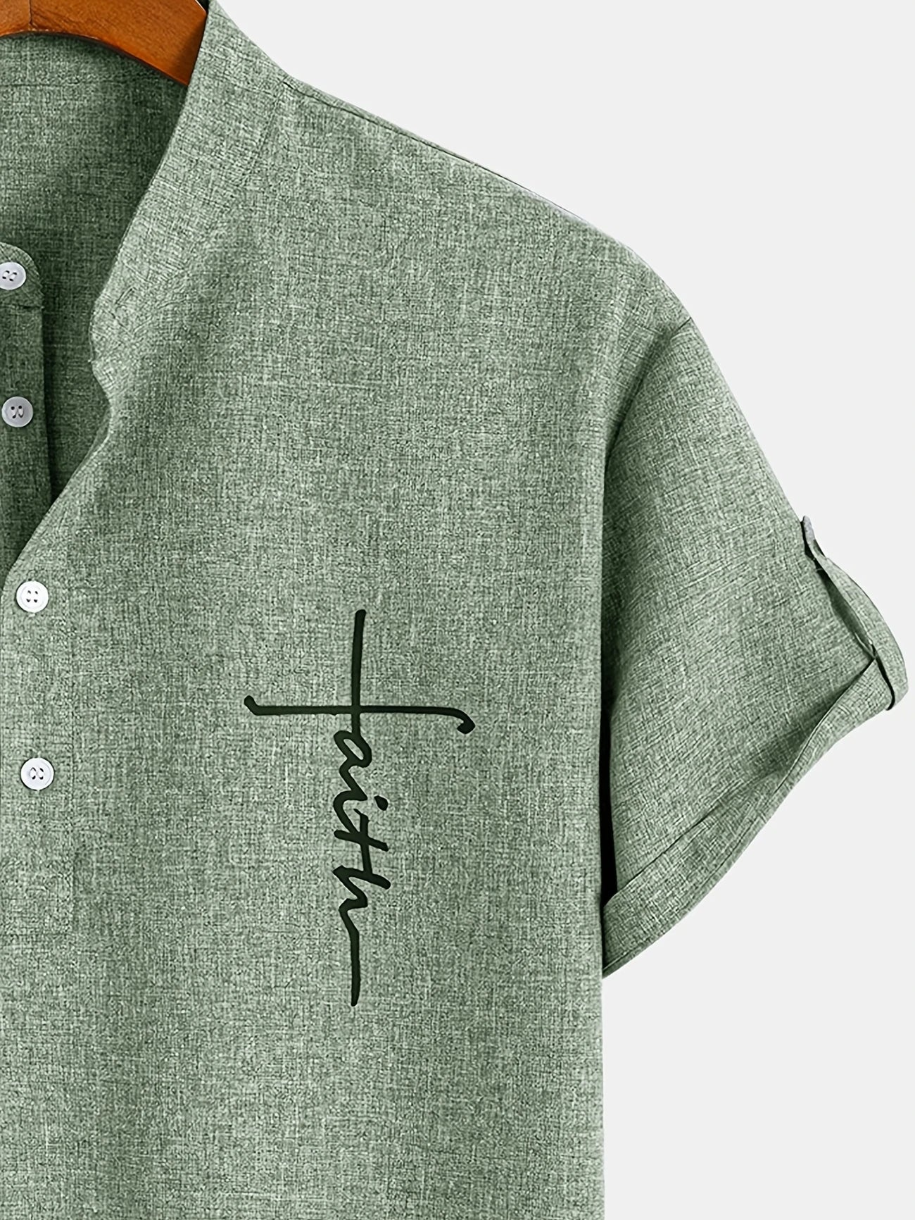 Leblanc™ | Elegant Kortärmd Skjorta med Ståkrage