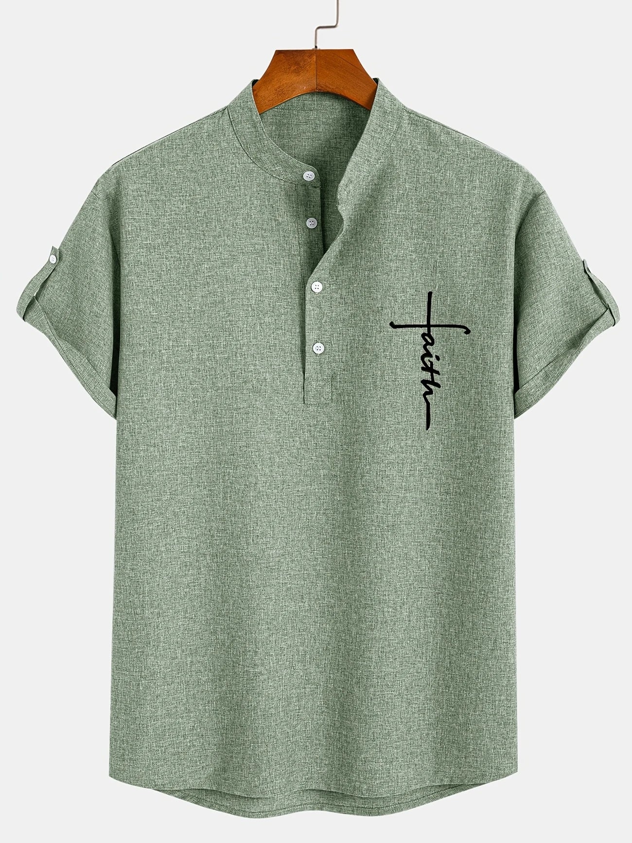 Leblanc™ | Elegant Kortärmd Skjorta med Ståkrage