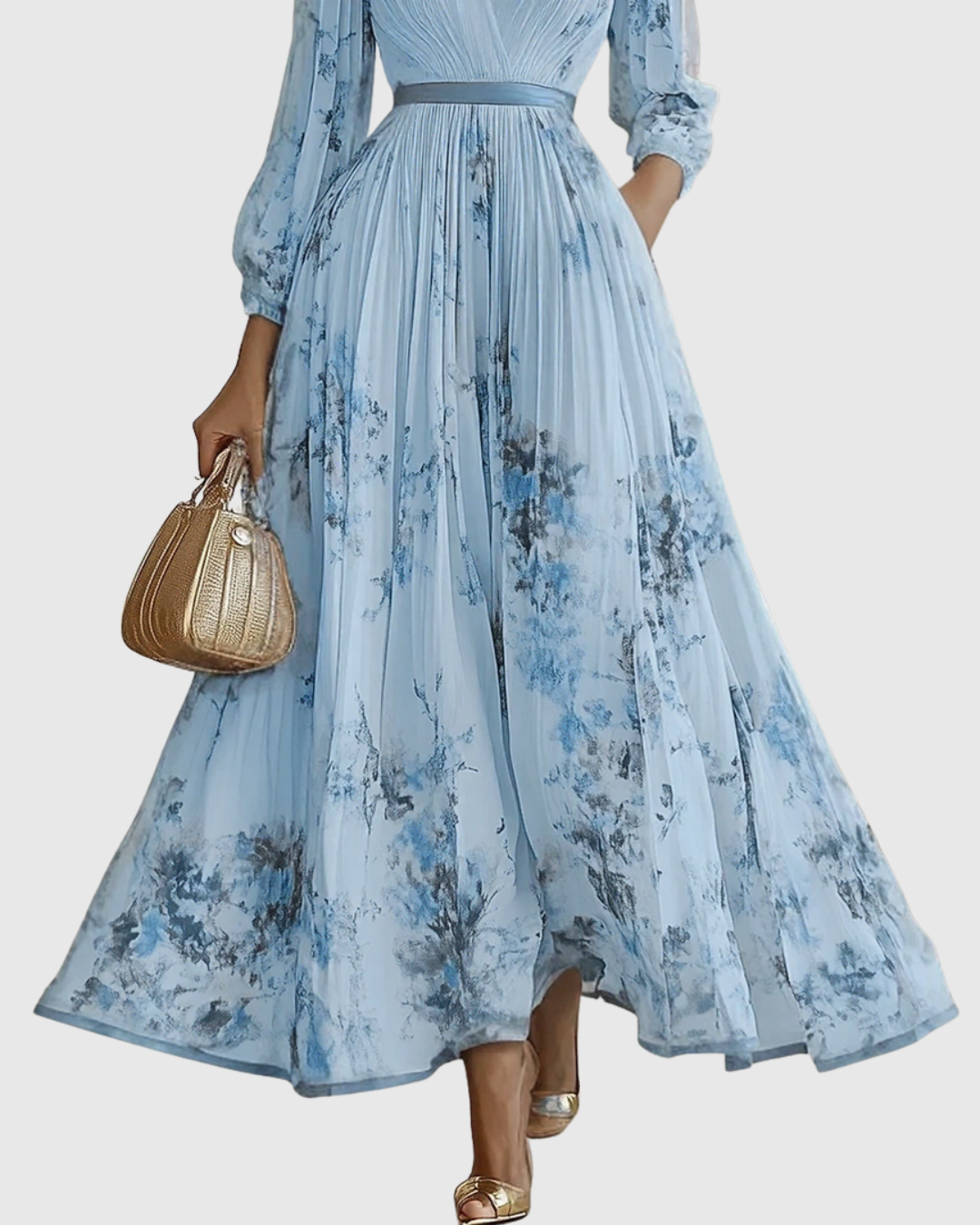 Zuzanna - Elegant Maxi Klänning med Volanger