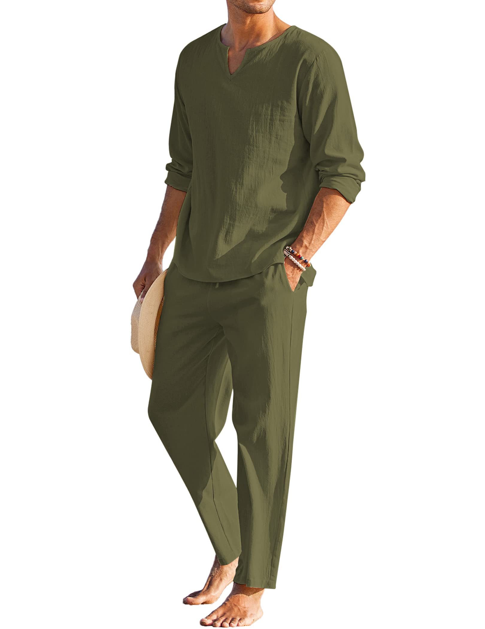 2-Delat Bomull Yoga Outfit