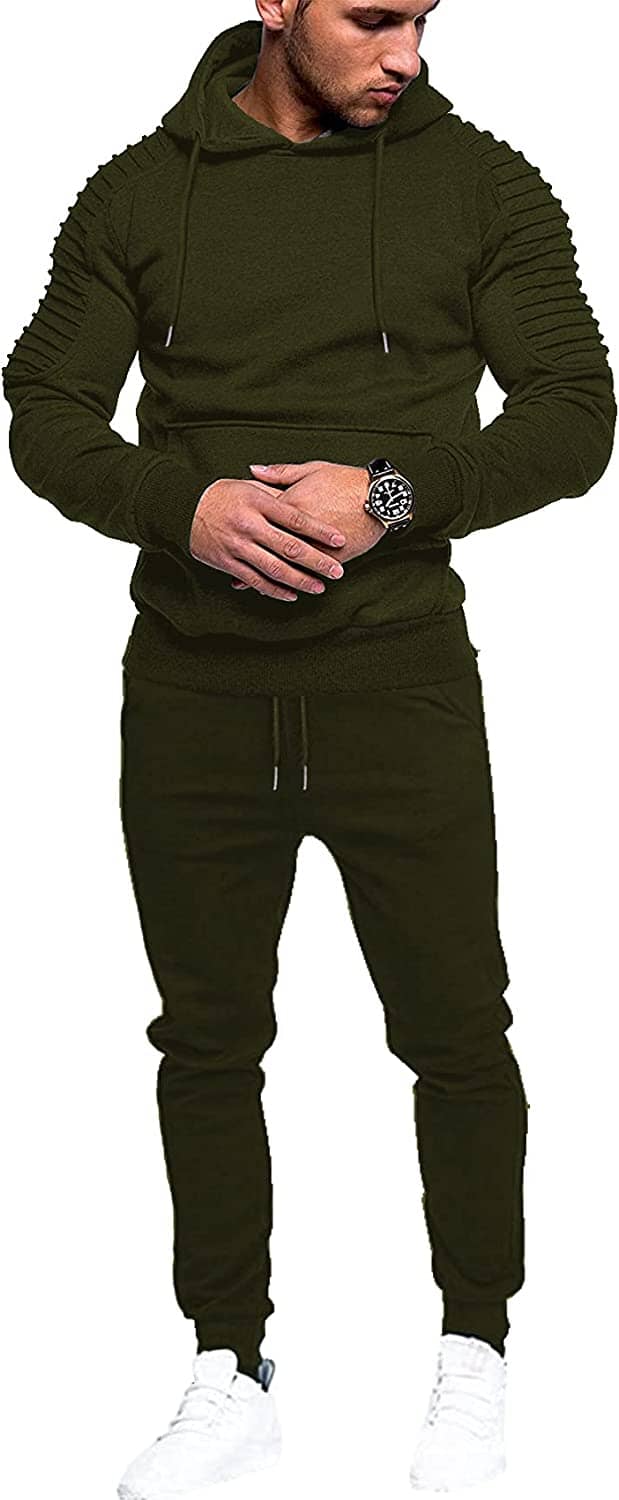 2-Delat Hoodie Jogging Atletisk Kostym