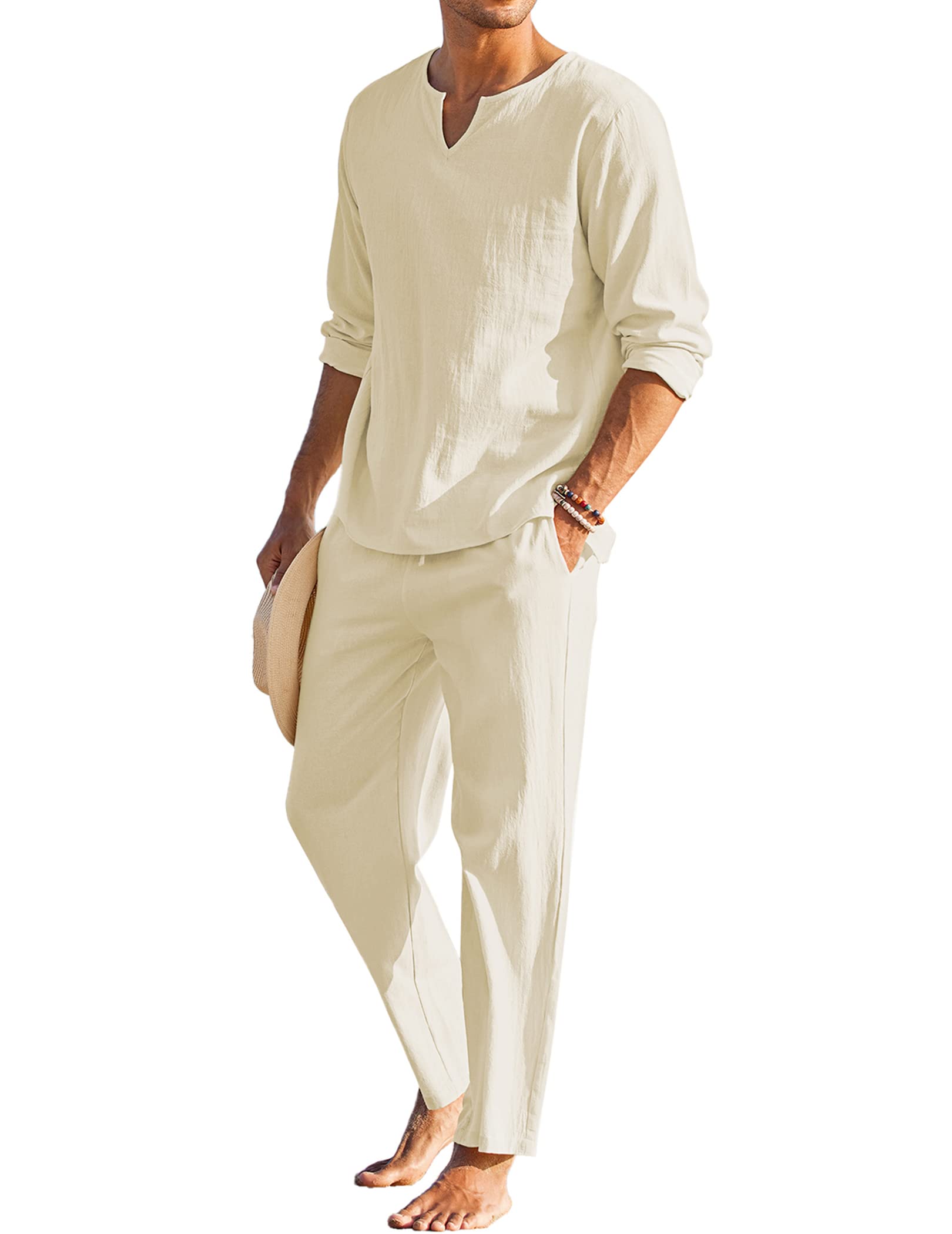 2-Delat Bomull Yoga Outfit