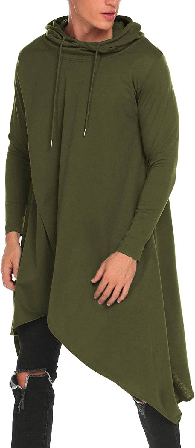 Casual Asymmetrisk Huva Poncho Sweatshirt