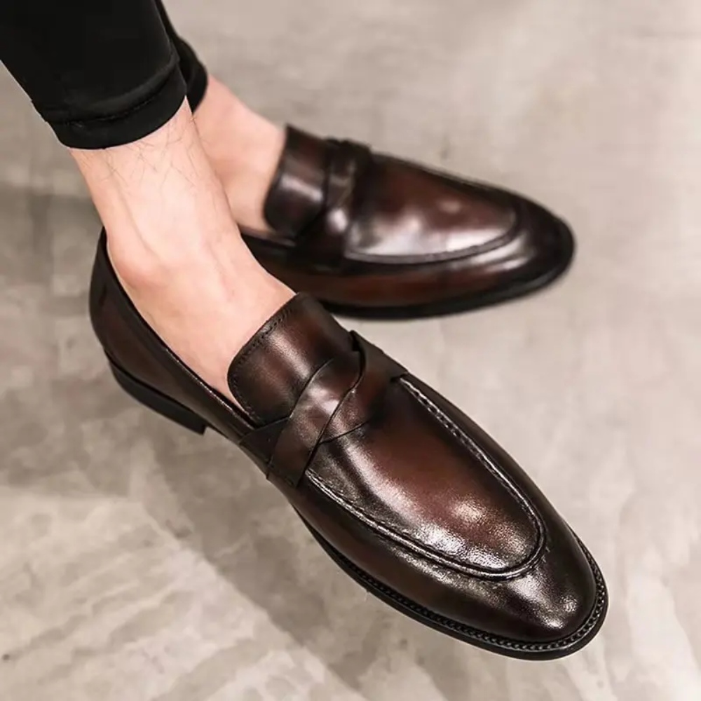 Chic Läder Loafers