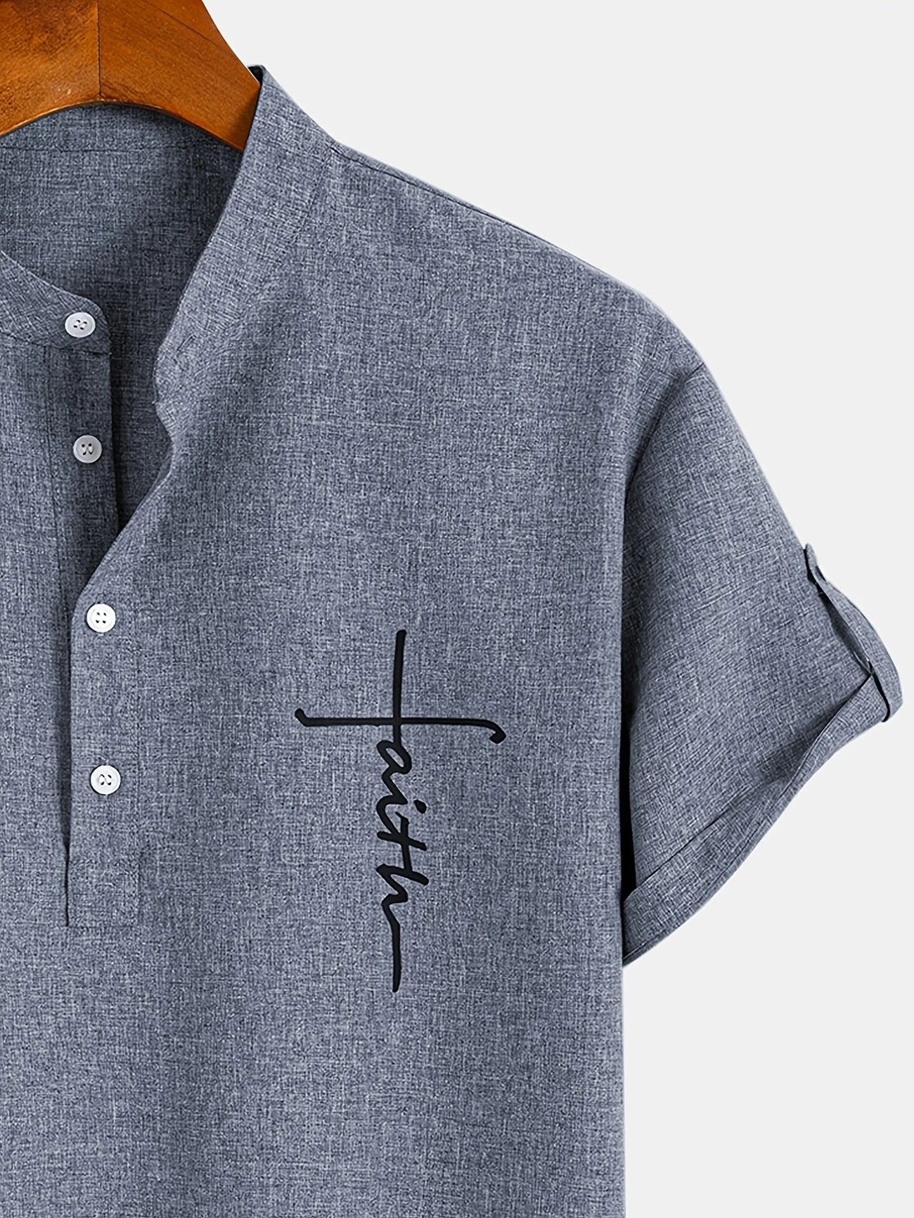 Leblanc™ | Elegant Kortärmd Skjorta med Ståkrage