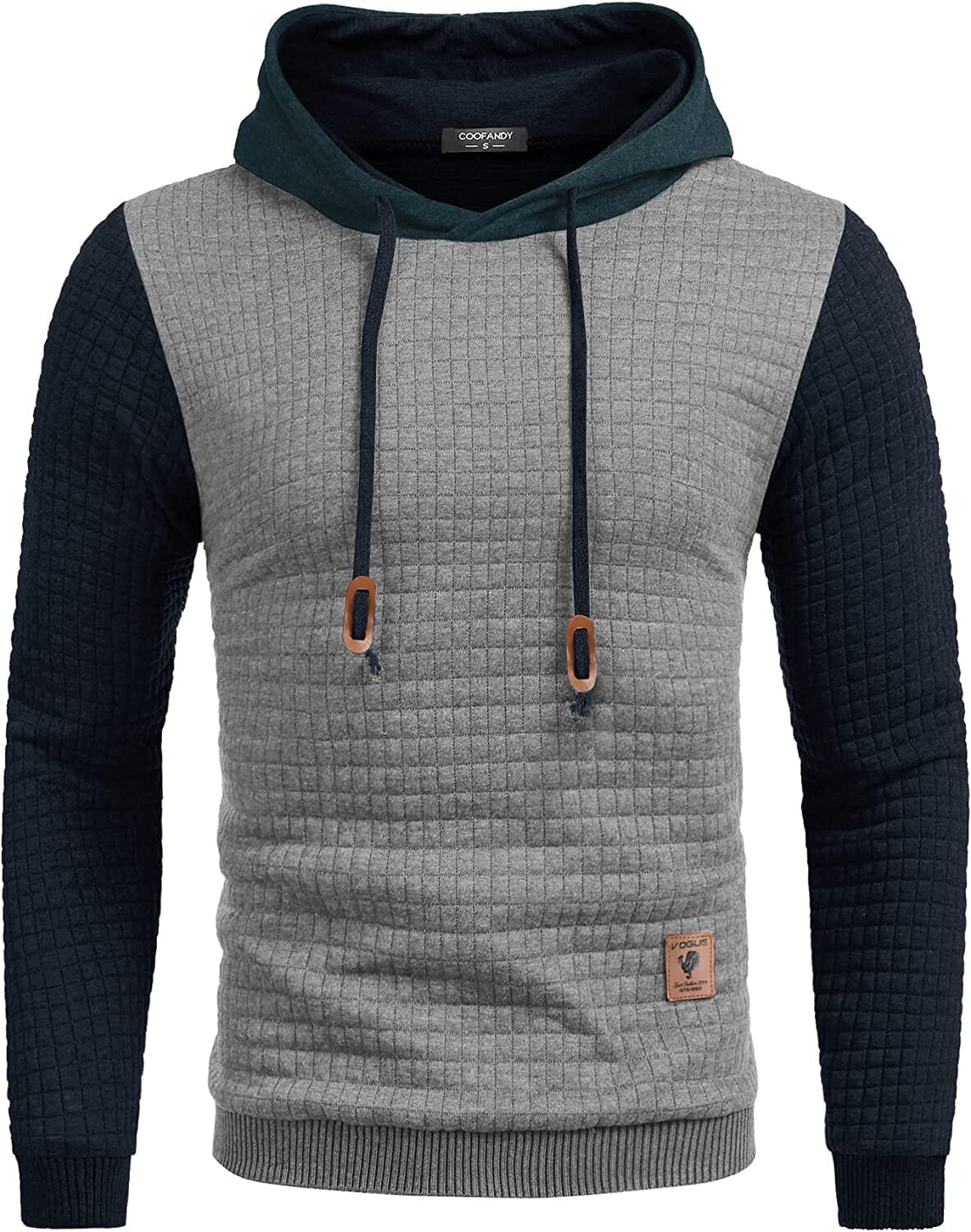 Gym Dragsnöre Rutig Jacquard Hoodie