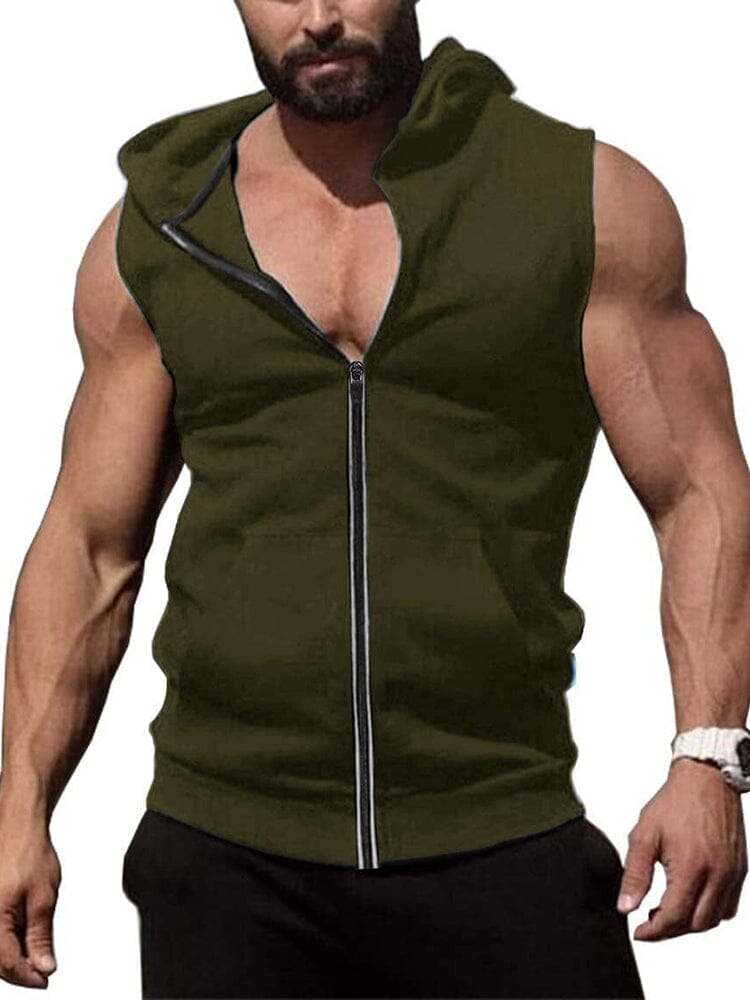 Dragkedja Workout Tank Tops