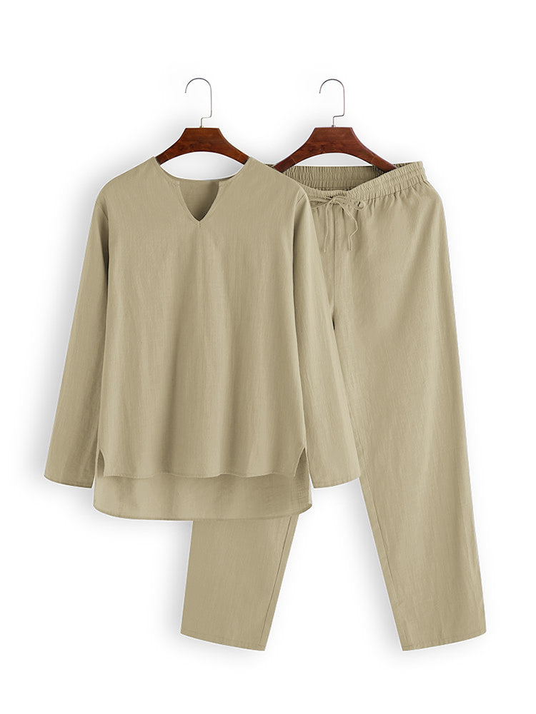 2-Delat Bomull Yoga Outfit