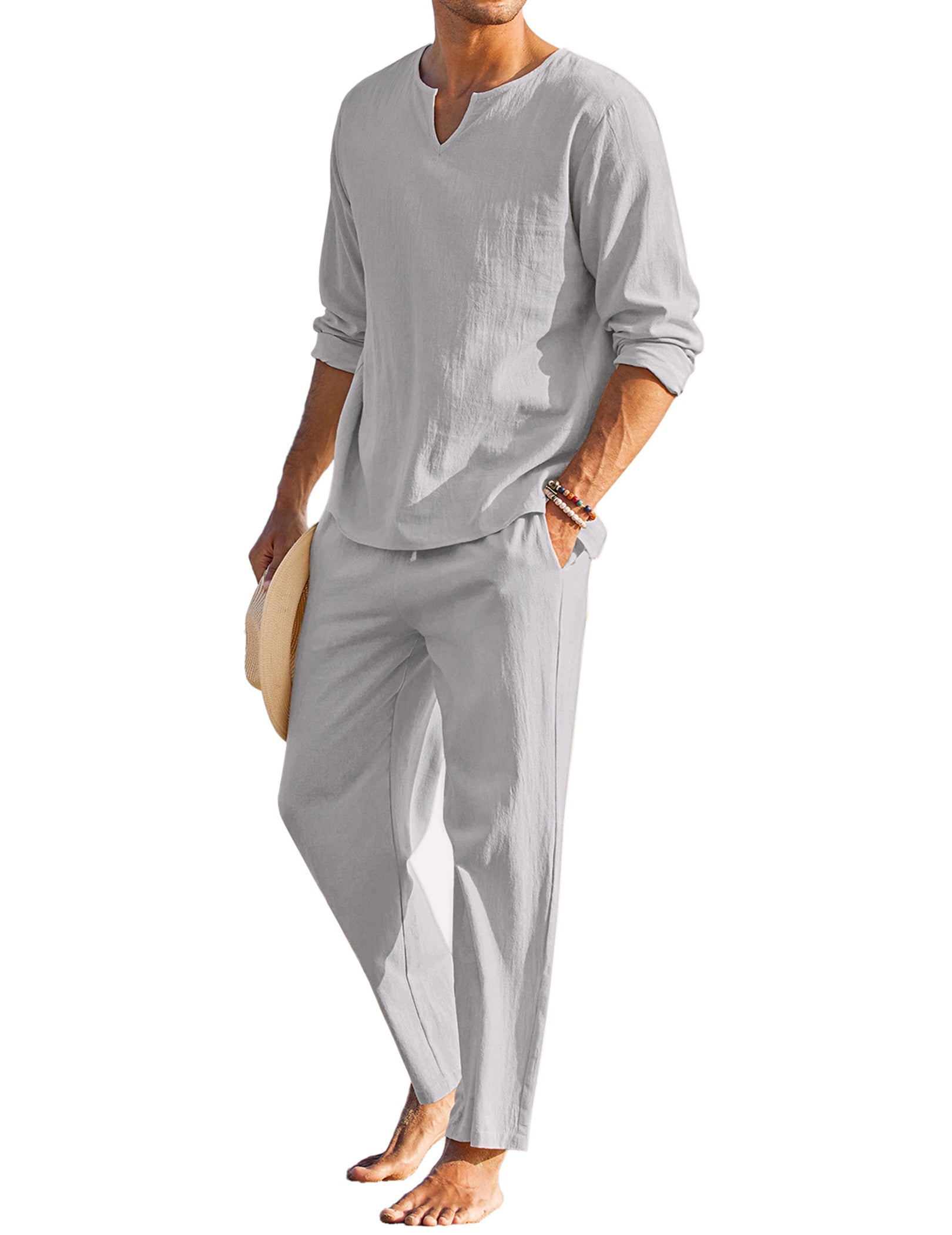 2-Delat Bomull Yoga Outfit