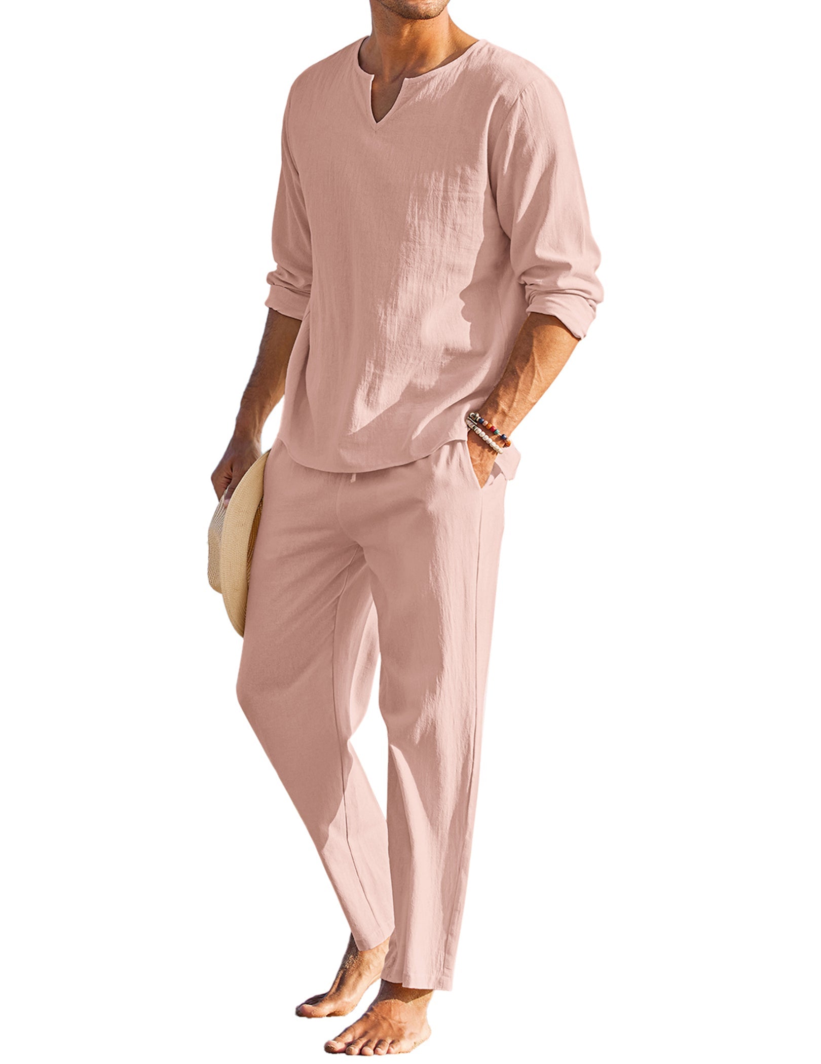 2-Delat Bomull Yoga Outfit