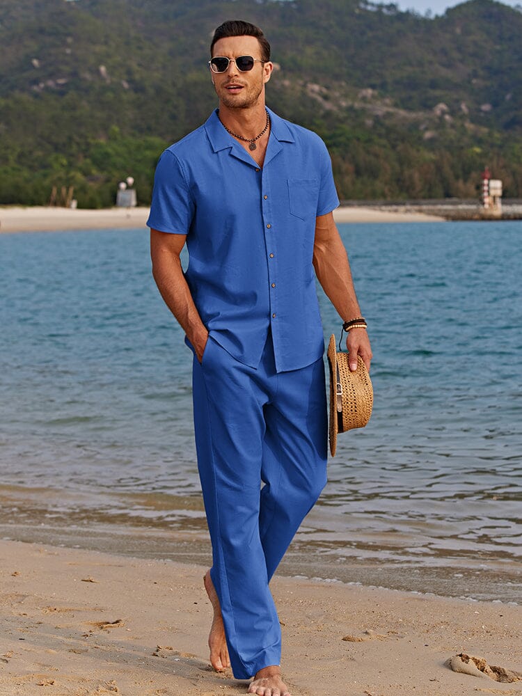 Casual Linne Strandskjortset