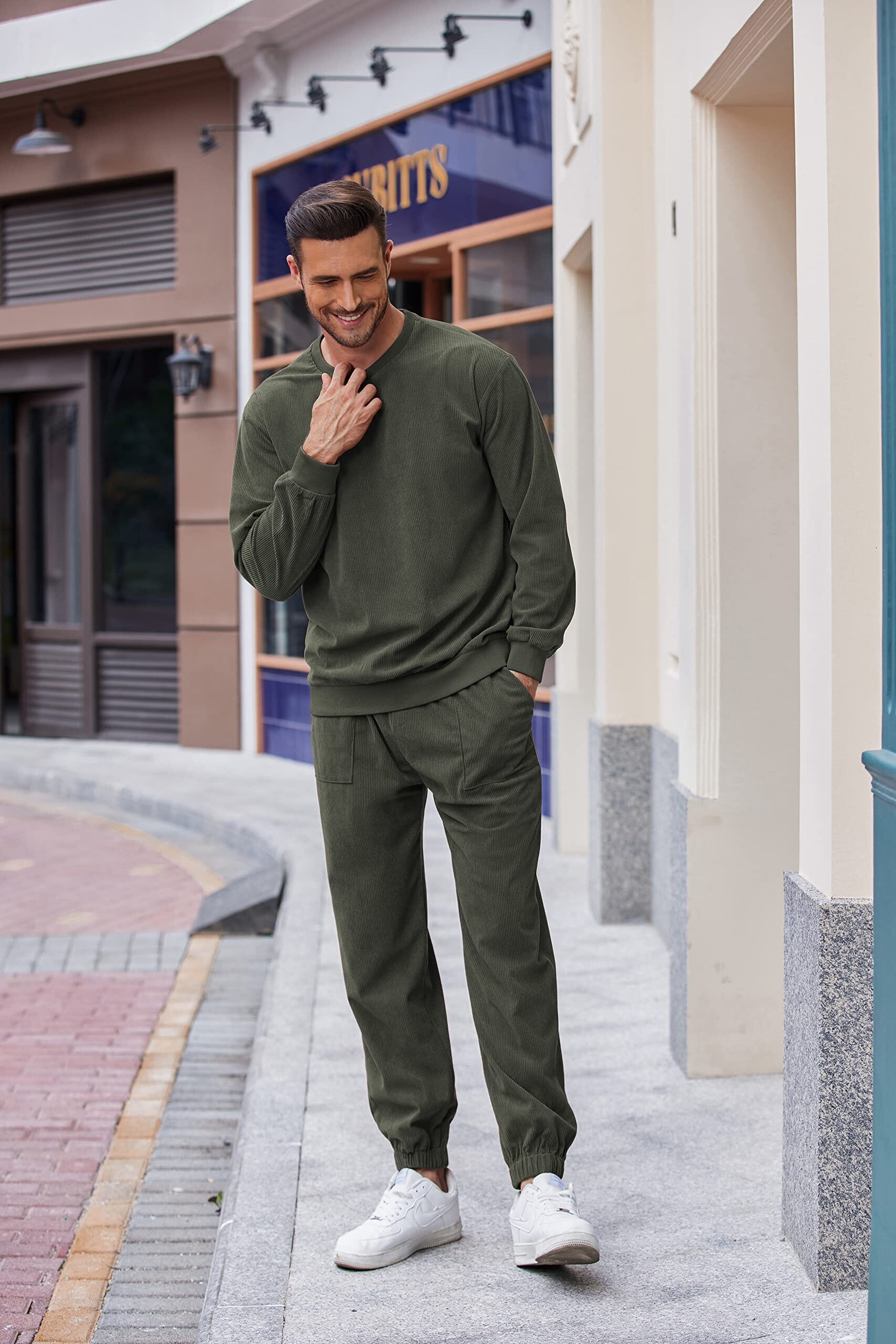 2-Delat Långärmd Pullover Sportset
