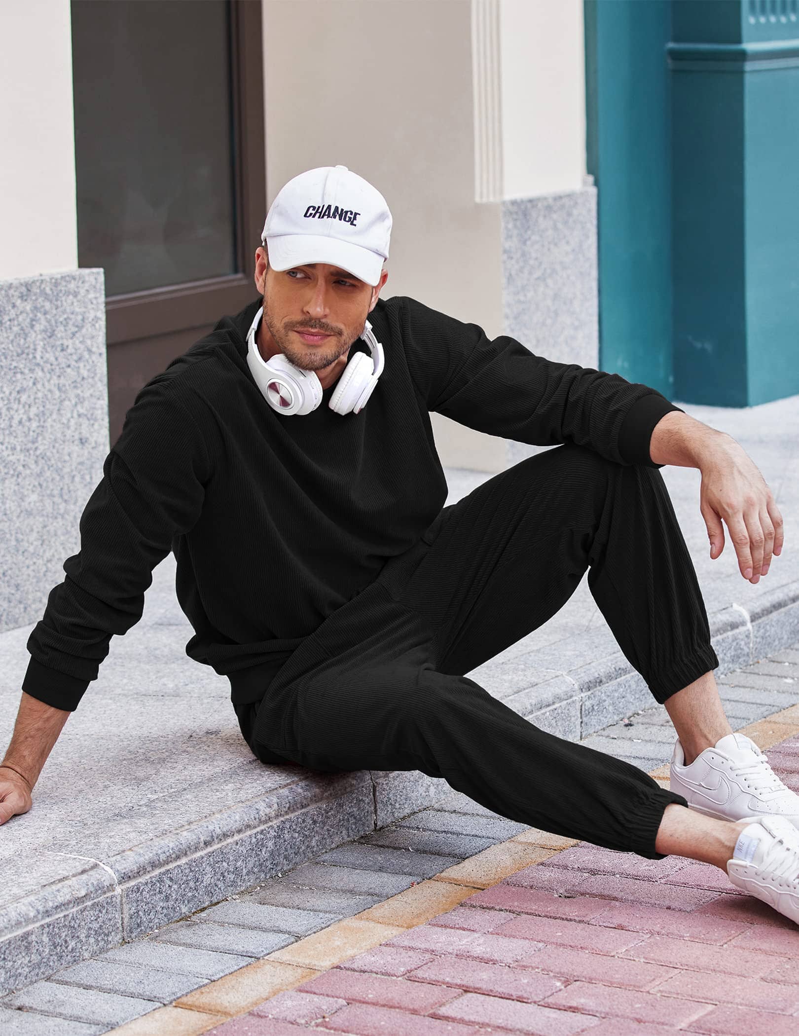 2-Delat Långärmd Pullover Sportset