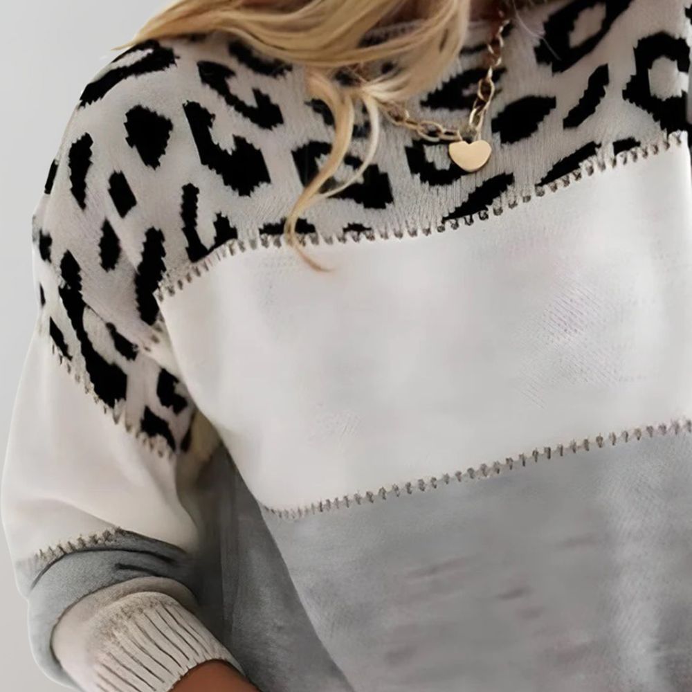 Bernadetta – Trendig och bekväm tröja med leopardmönster