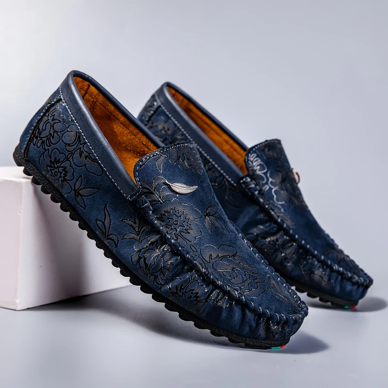 Blomster Läder Loafers
