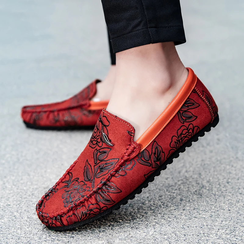 Blomster Läder Loafers