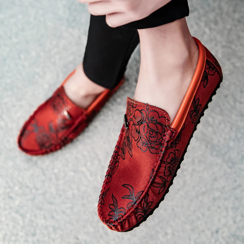 Blomster Läder Loafers