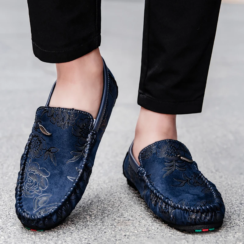 Blomster Läder Loafers