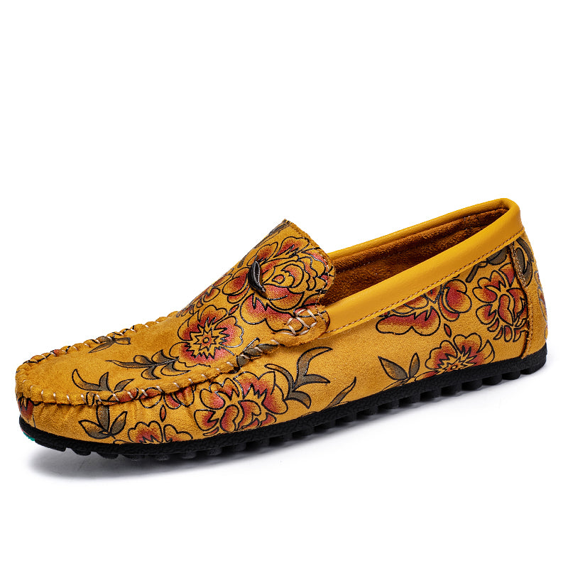 Blomster Läder Loafers
