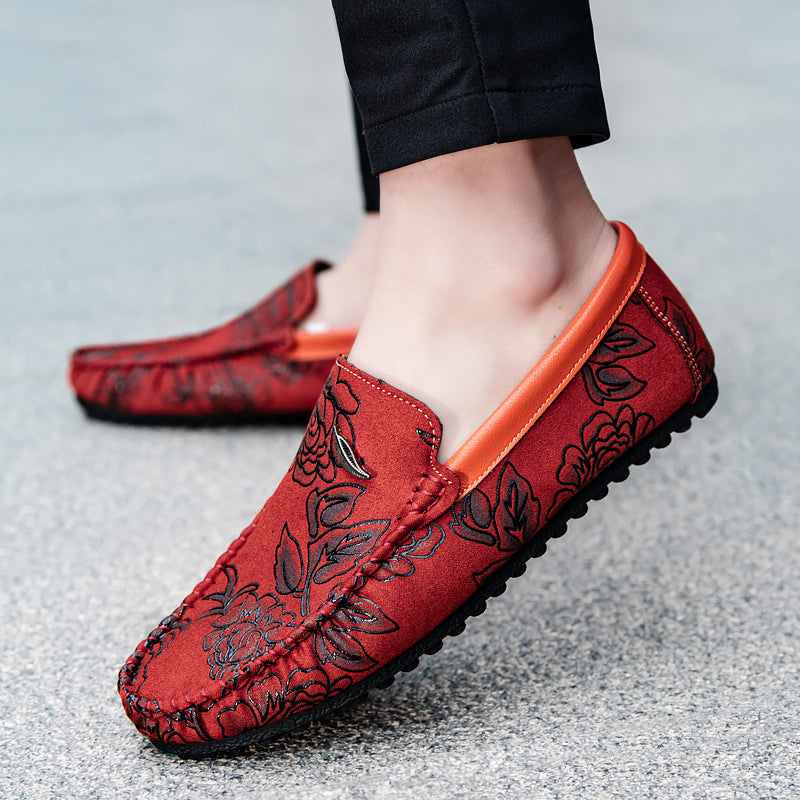 Blomster Läder Loafers