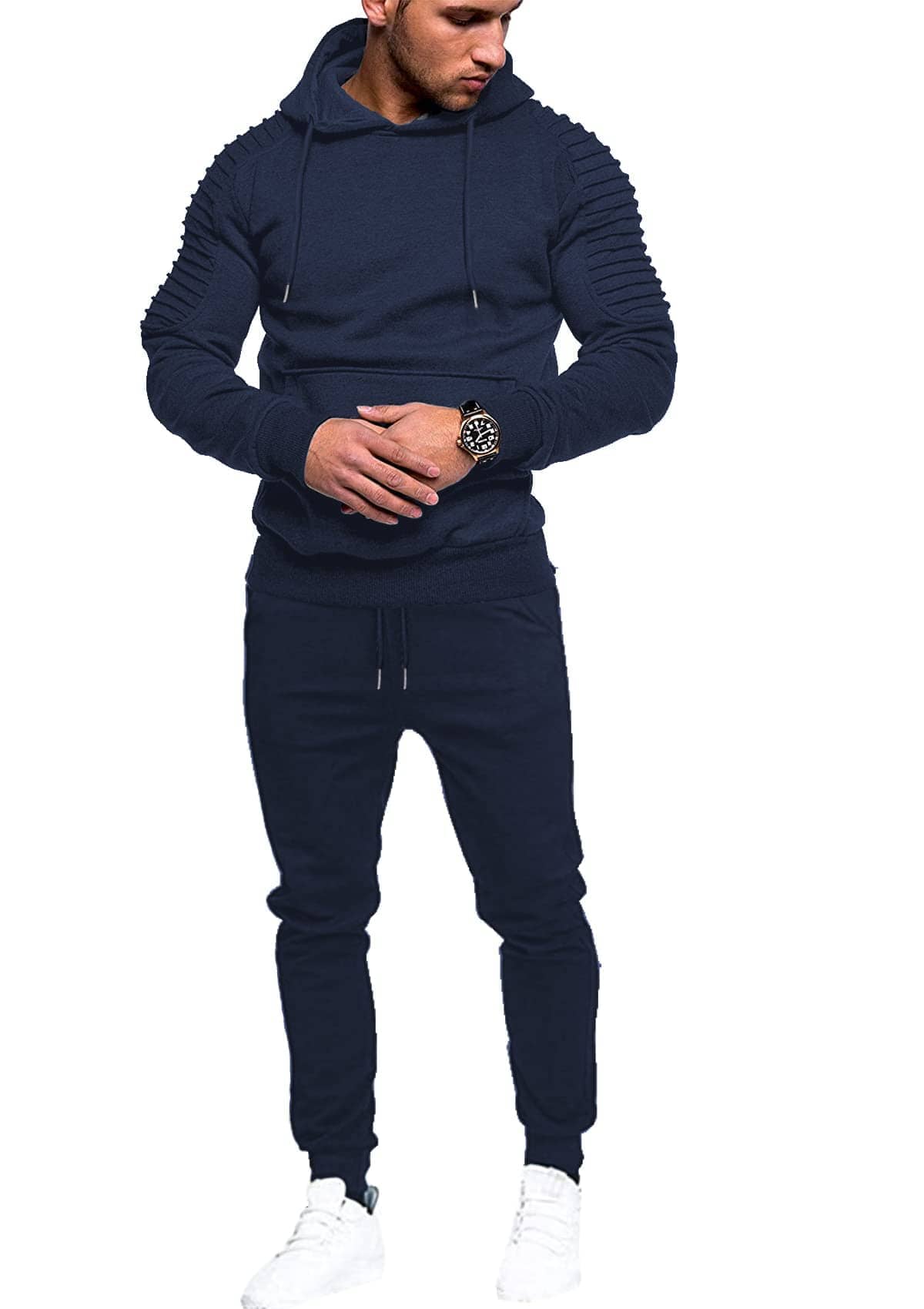 2-Delat Hoodie Jogging Atletisk Kostym