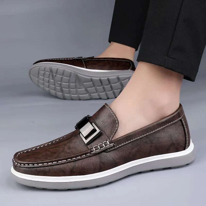 Lyxiga Läder Loafers