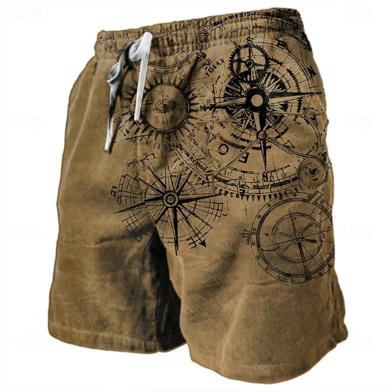 LuKa | Klassisk Kompassmönster Badshorts