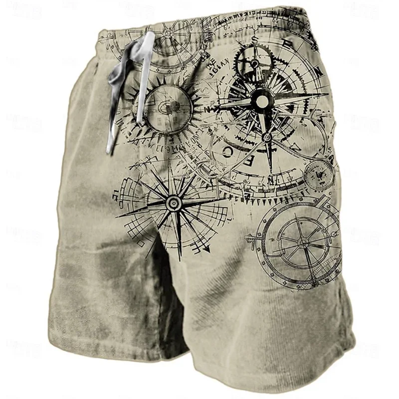 LuKa | Klassisk Kompassmönster Badshorts