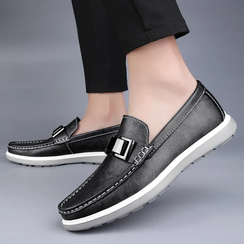Lyxiga Läder Loafers