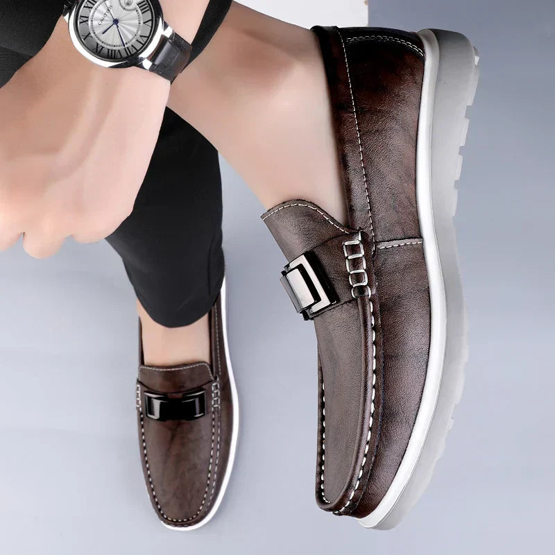 Lyxiga Läder Loafers