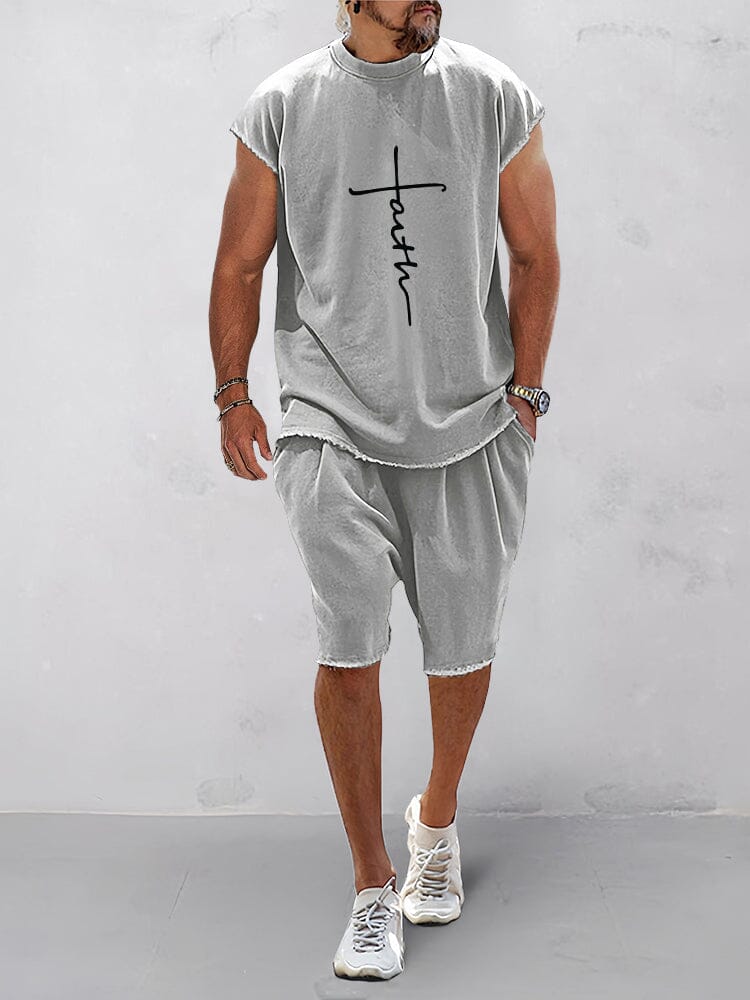 Casual Kortärmd Sport-T-Shirt Set