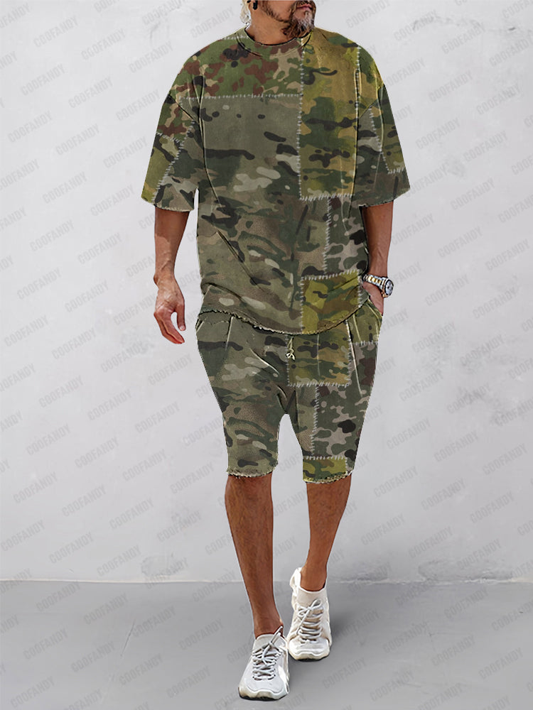 Casual Etniskt Tryckt Sportset