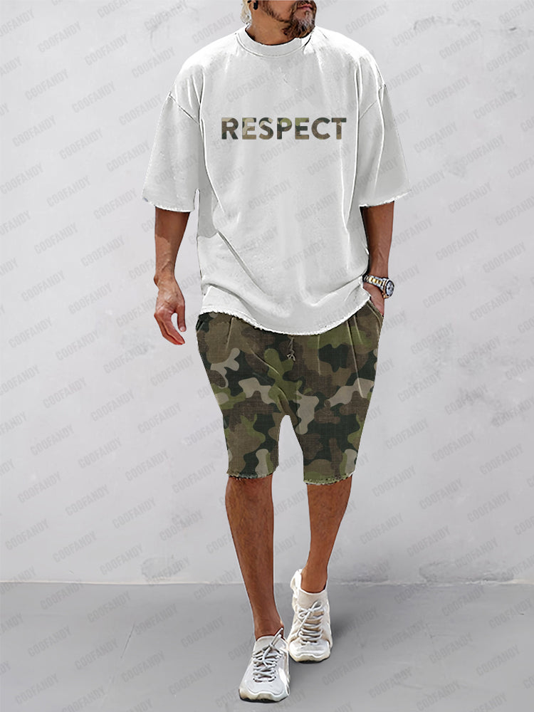 Casual Etniskt Tryckt Sportset