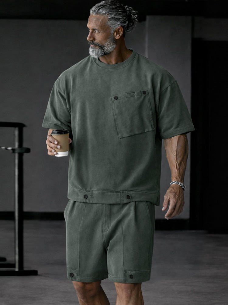 Unikt Athleisure T-Shirt och Shorts Set