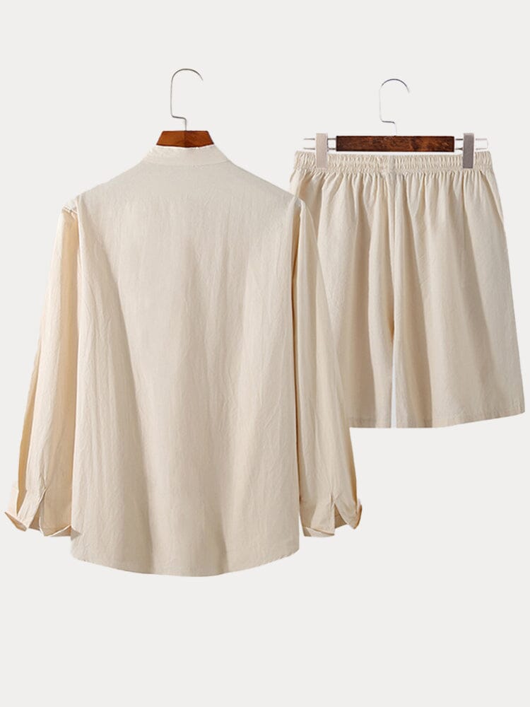 Enfärgad Skjorta och Shorts Set