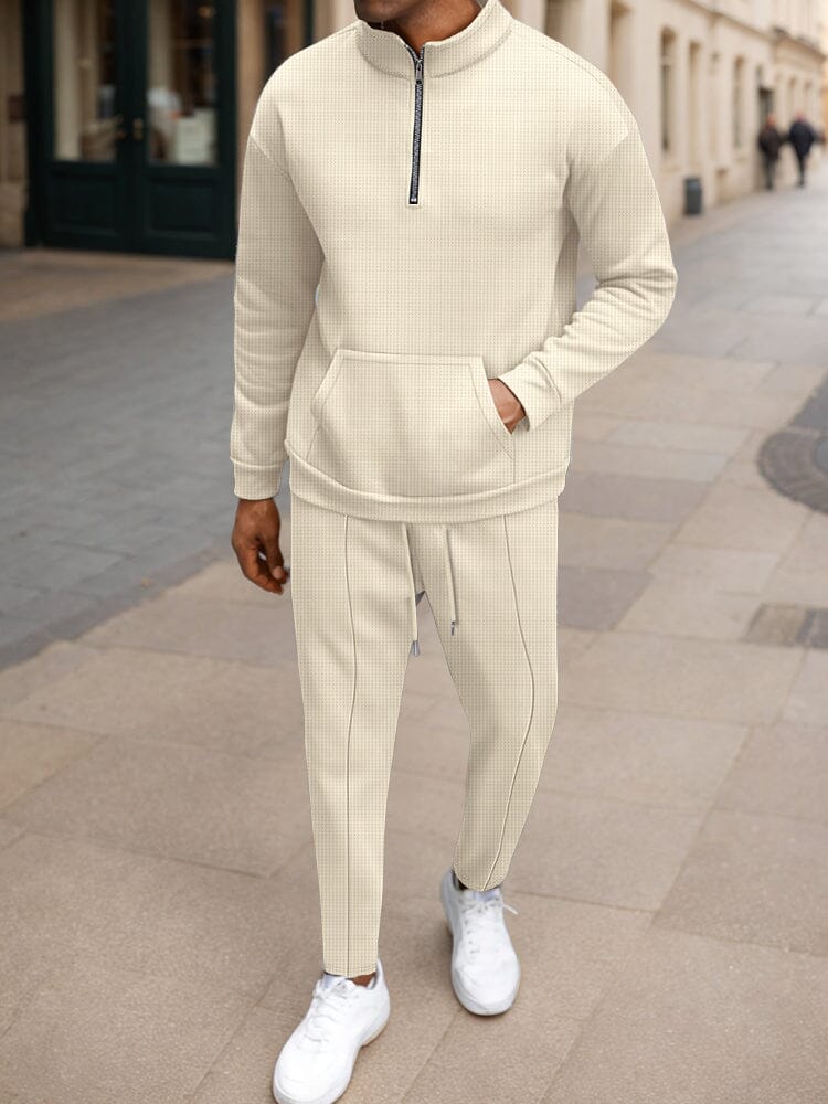 Athleisure Urban Fashion Waffle Matchande Set