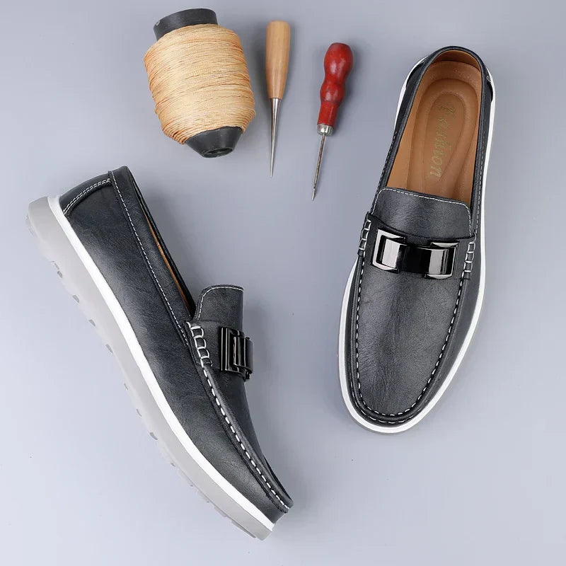 Lyxiga Läder Loafers