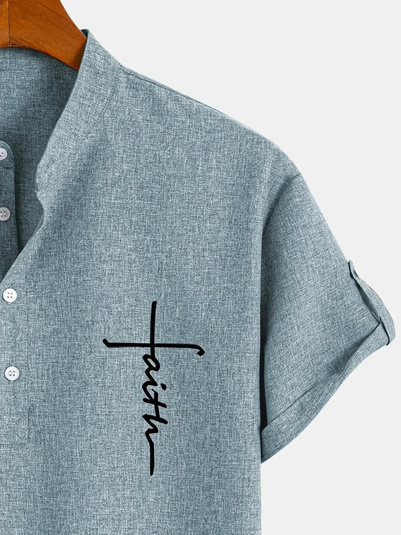 Leblanc™ | Elegant Kortärmd Skjorta med Ståkrage