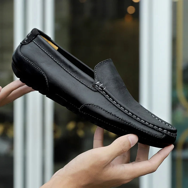 Vintage Läder Loafers