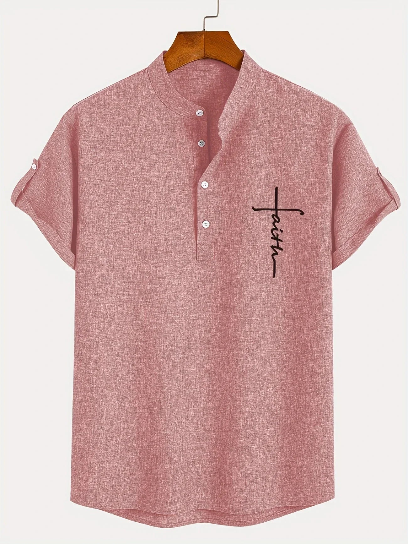 Leblanc™ | Elegant Kortärmd Skjorta med Ståkrage