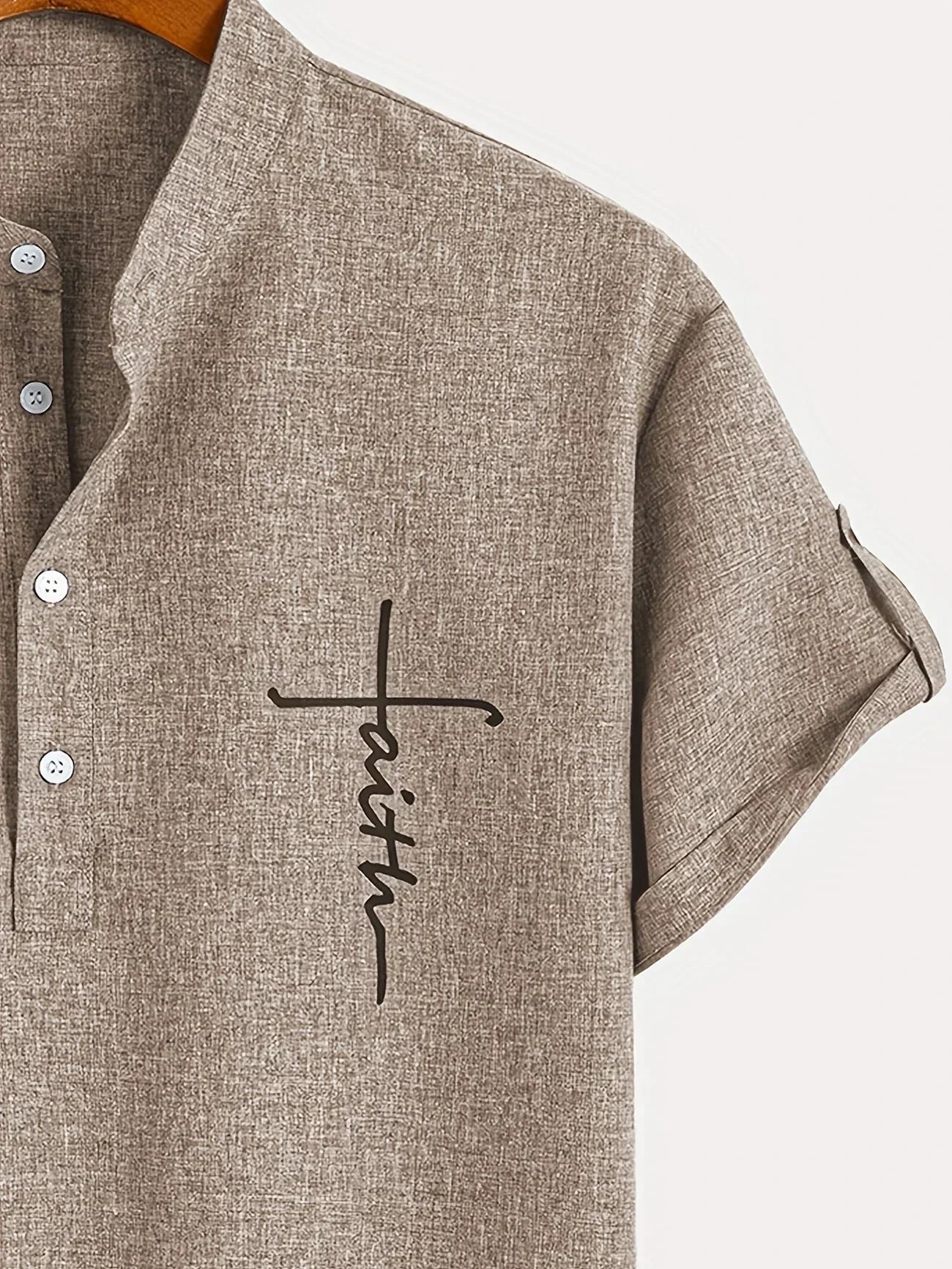 Leblanc™ | Elegant Kortärmd Skjorta med Ståkrage