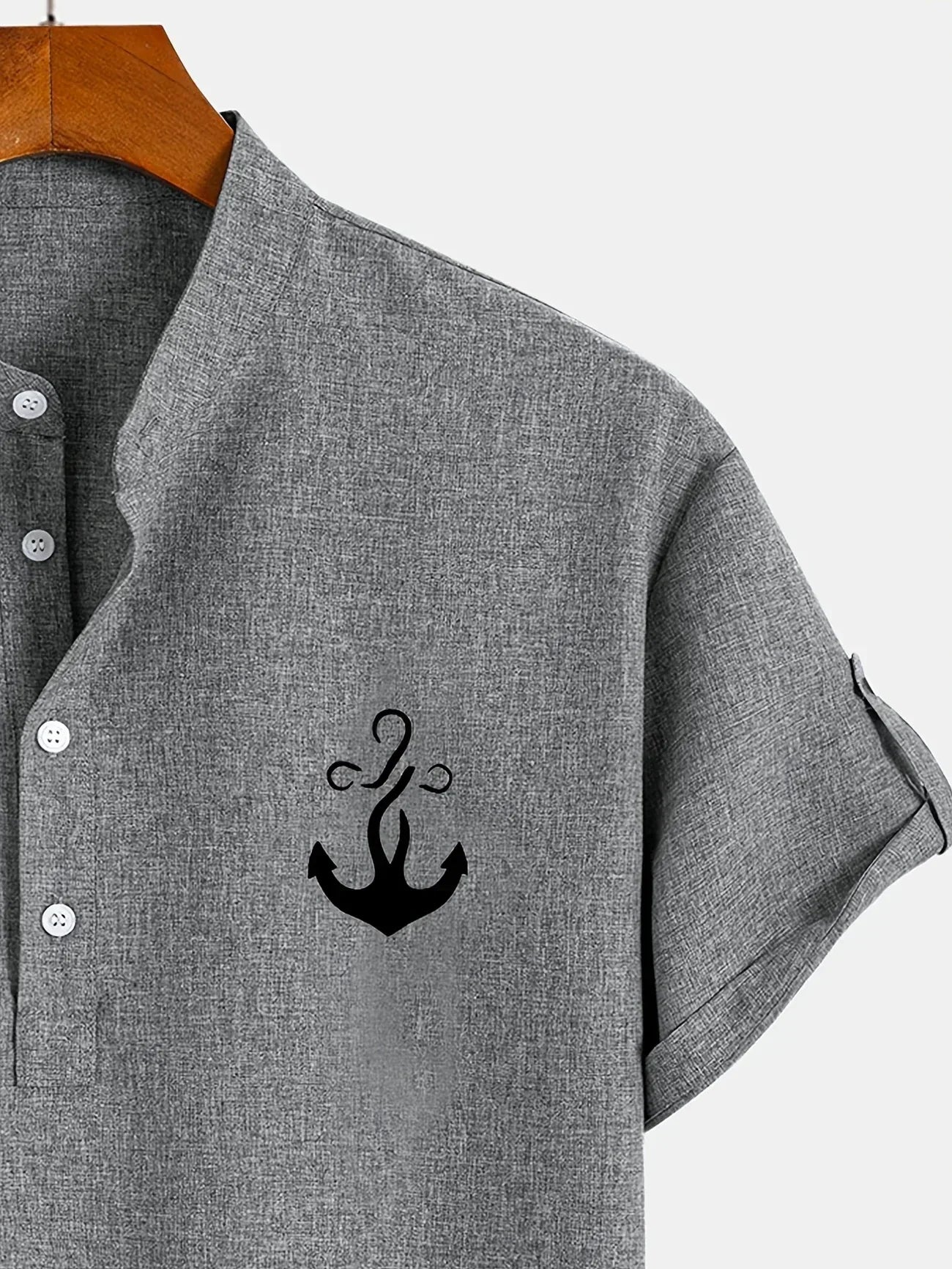 Leblanc™ | Elegant Kortärmd Skjorta med Ståkrage