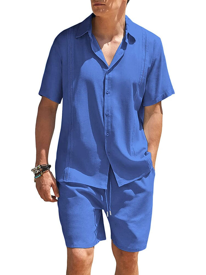 2-Delat Strand Guayabera Linneset